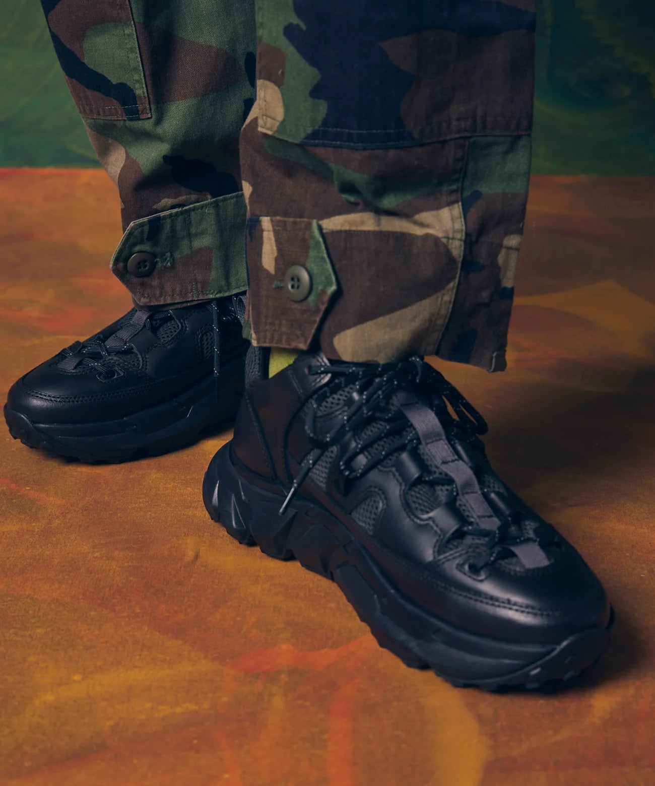 【special shoes factory collaboration】vibram sole lace-up sneaker made in tokyo