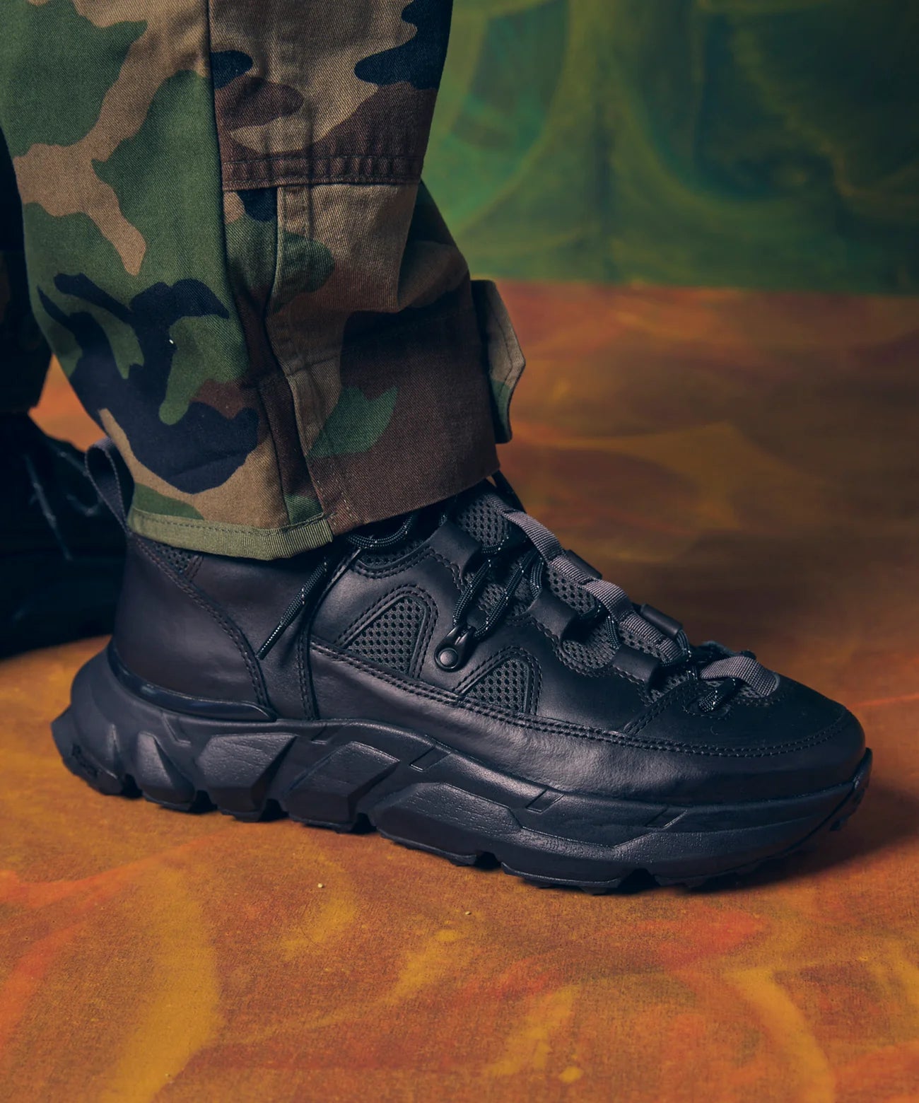 【special shoes factory collaboration】vibram sole lace-up sneaker made in tokyo