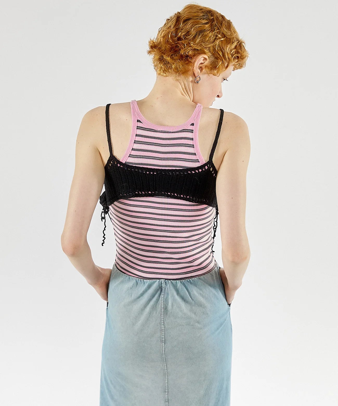 flower pattern motif bustier