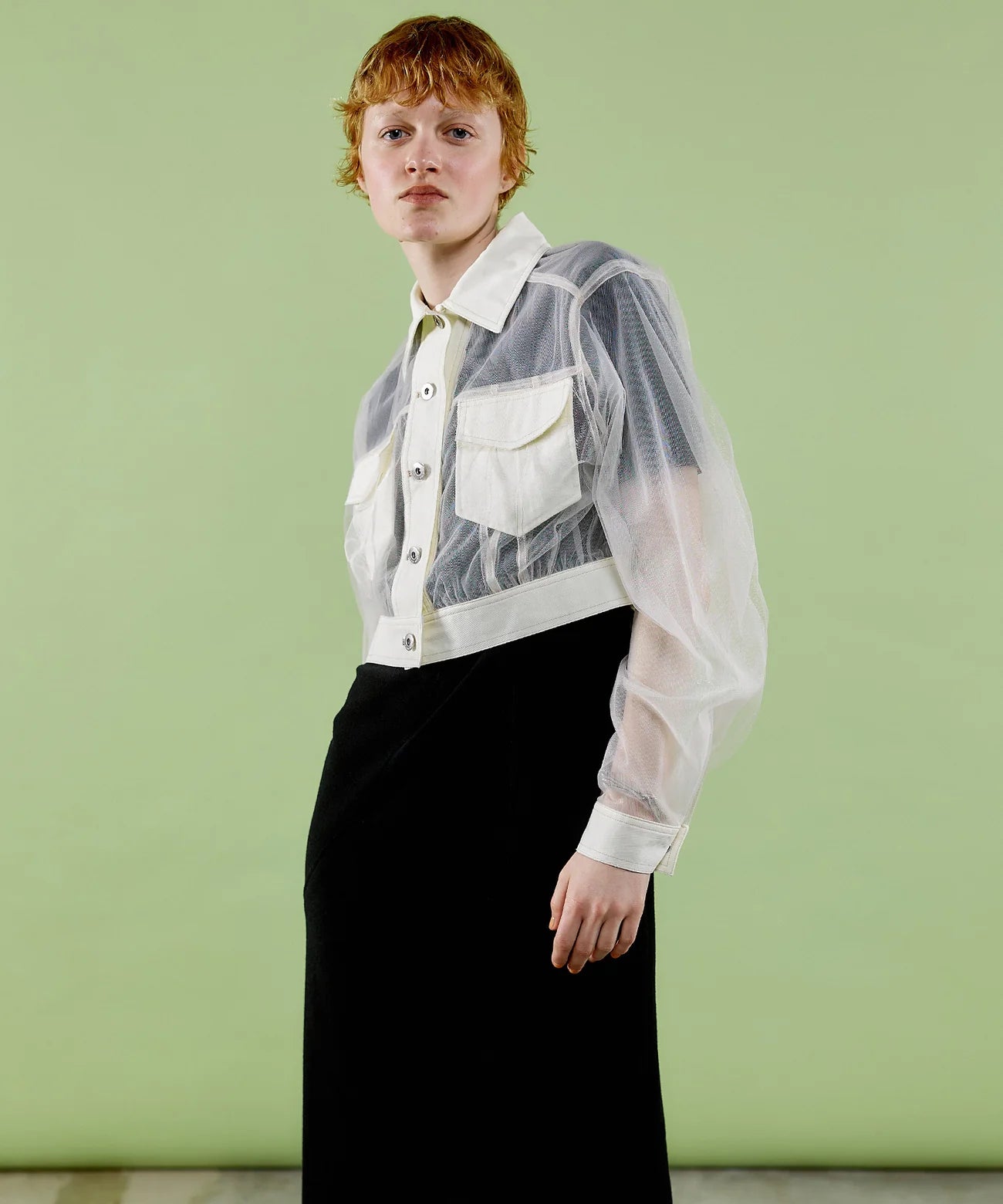 sheer tulle jacket