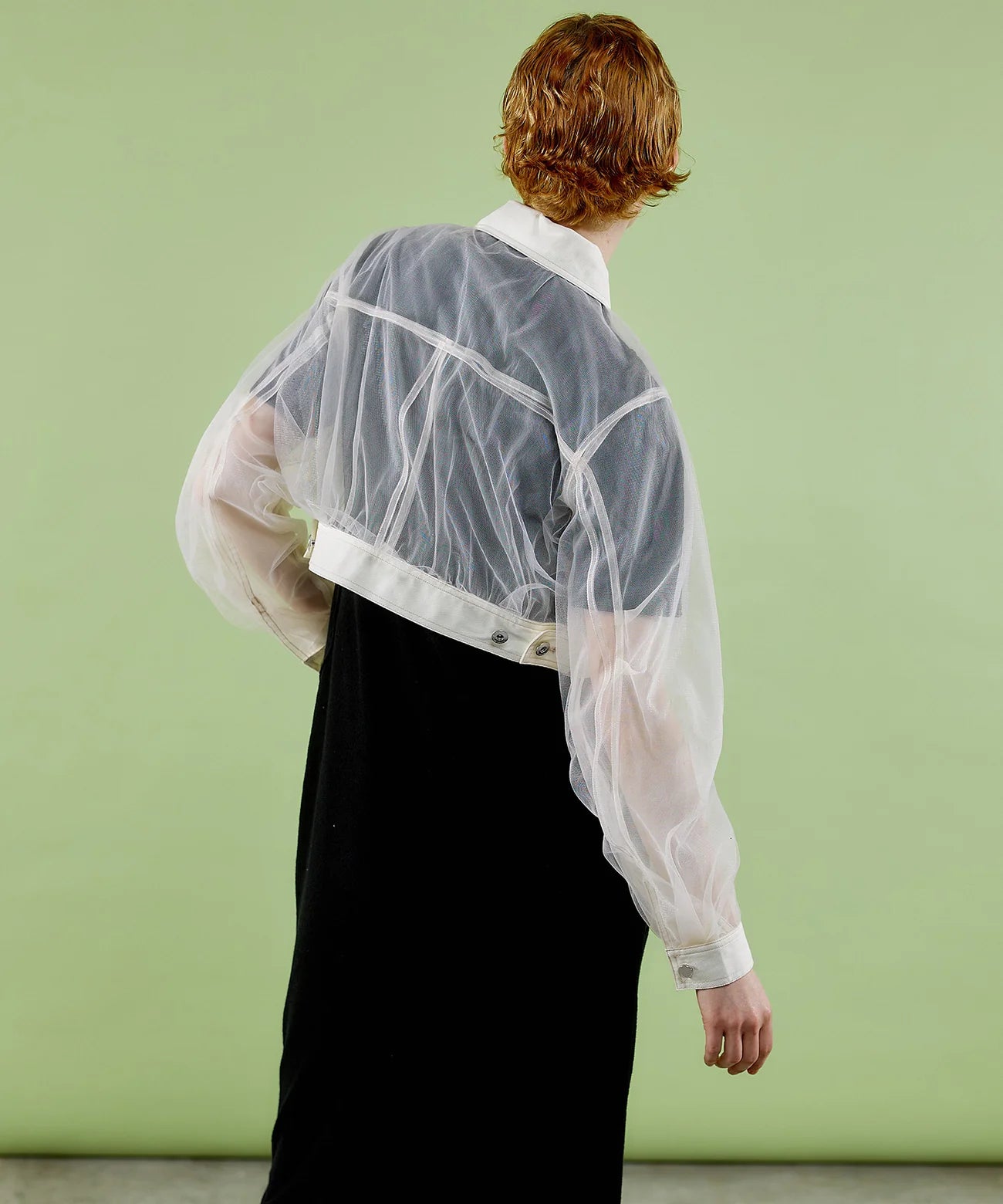 sheer tulle jacket