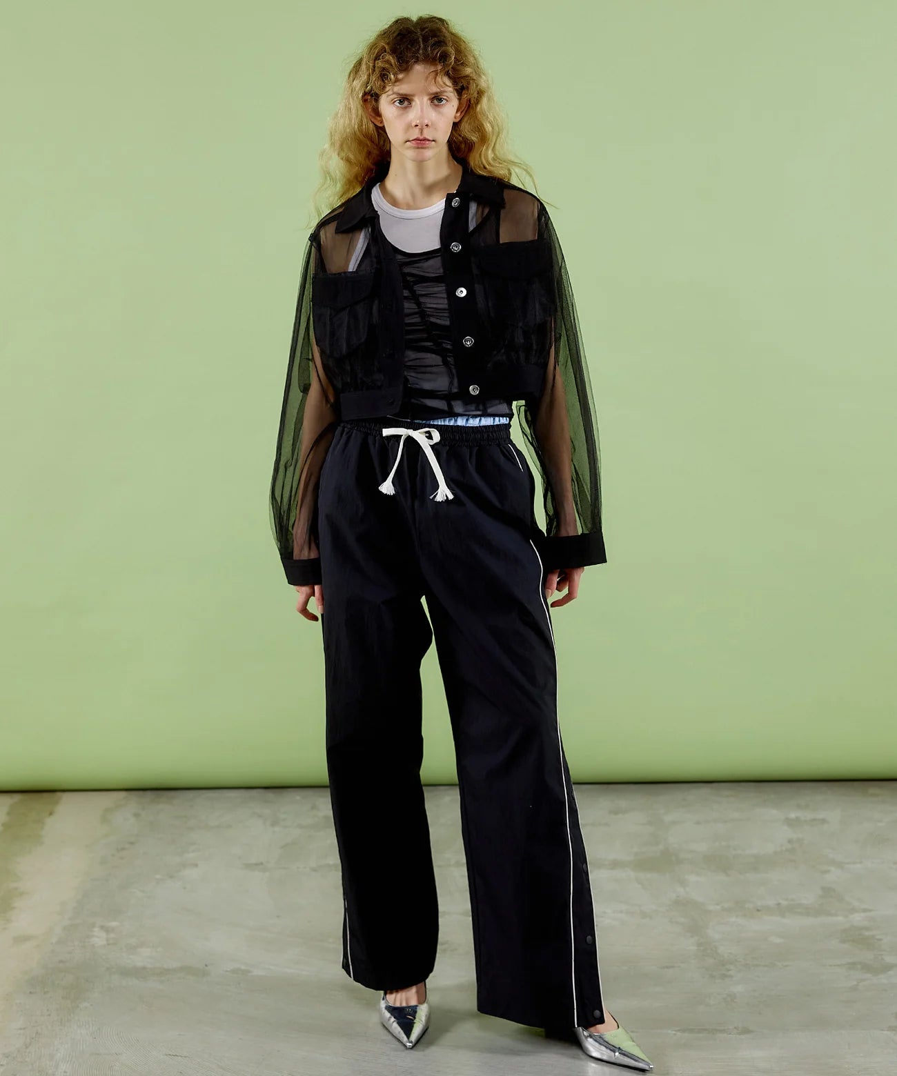 sheer tulle jacket