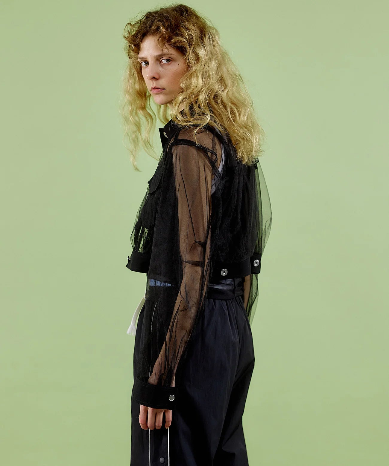 sheer tulle jacket