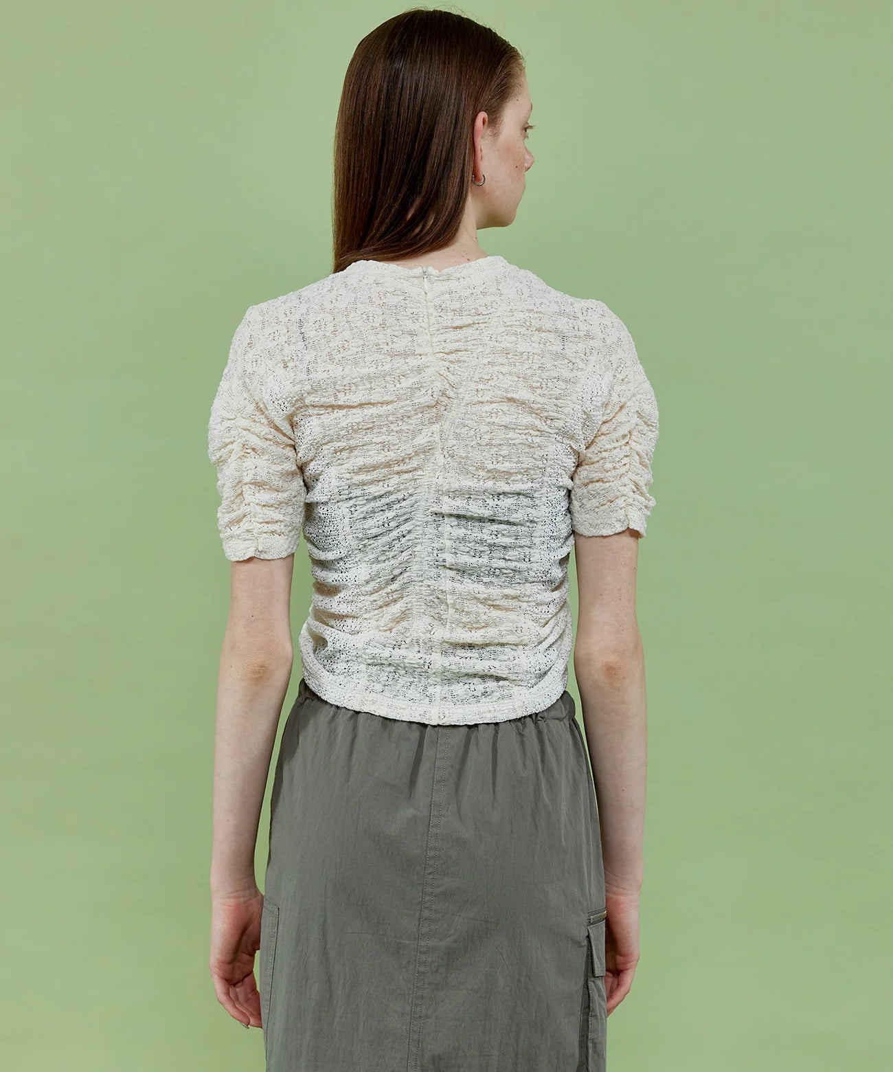 lace shirring tops