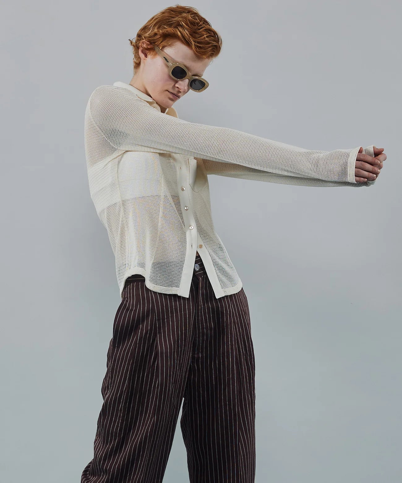 slub mesh shirt