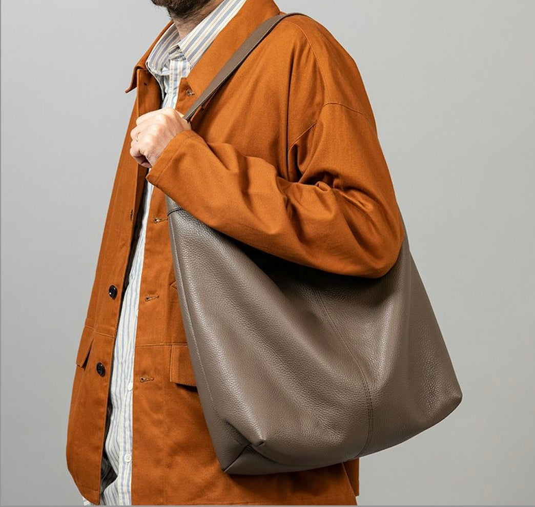 milano grain leather eco tote