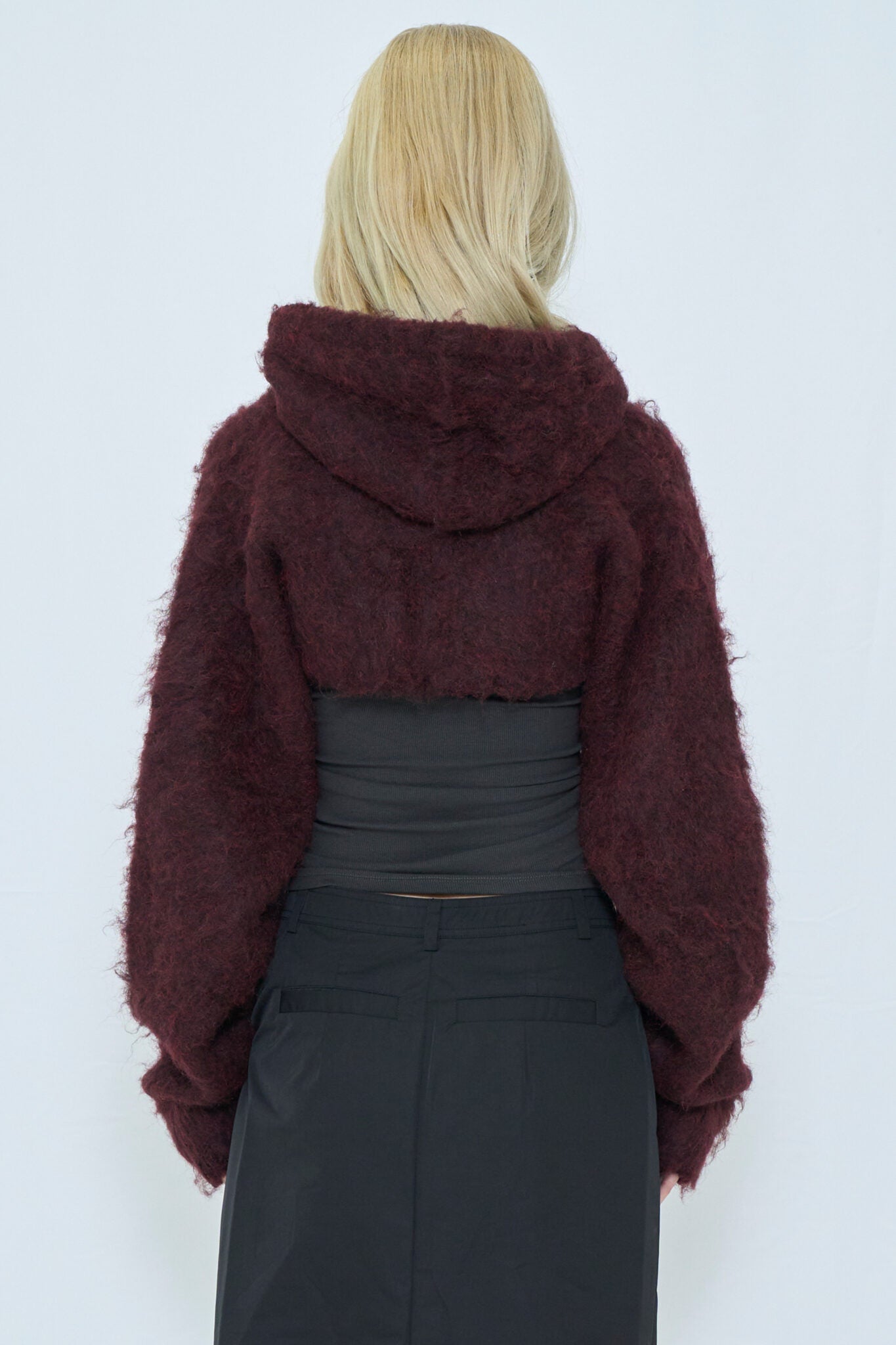 2way hooded muffler knit
