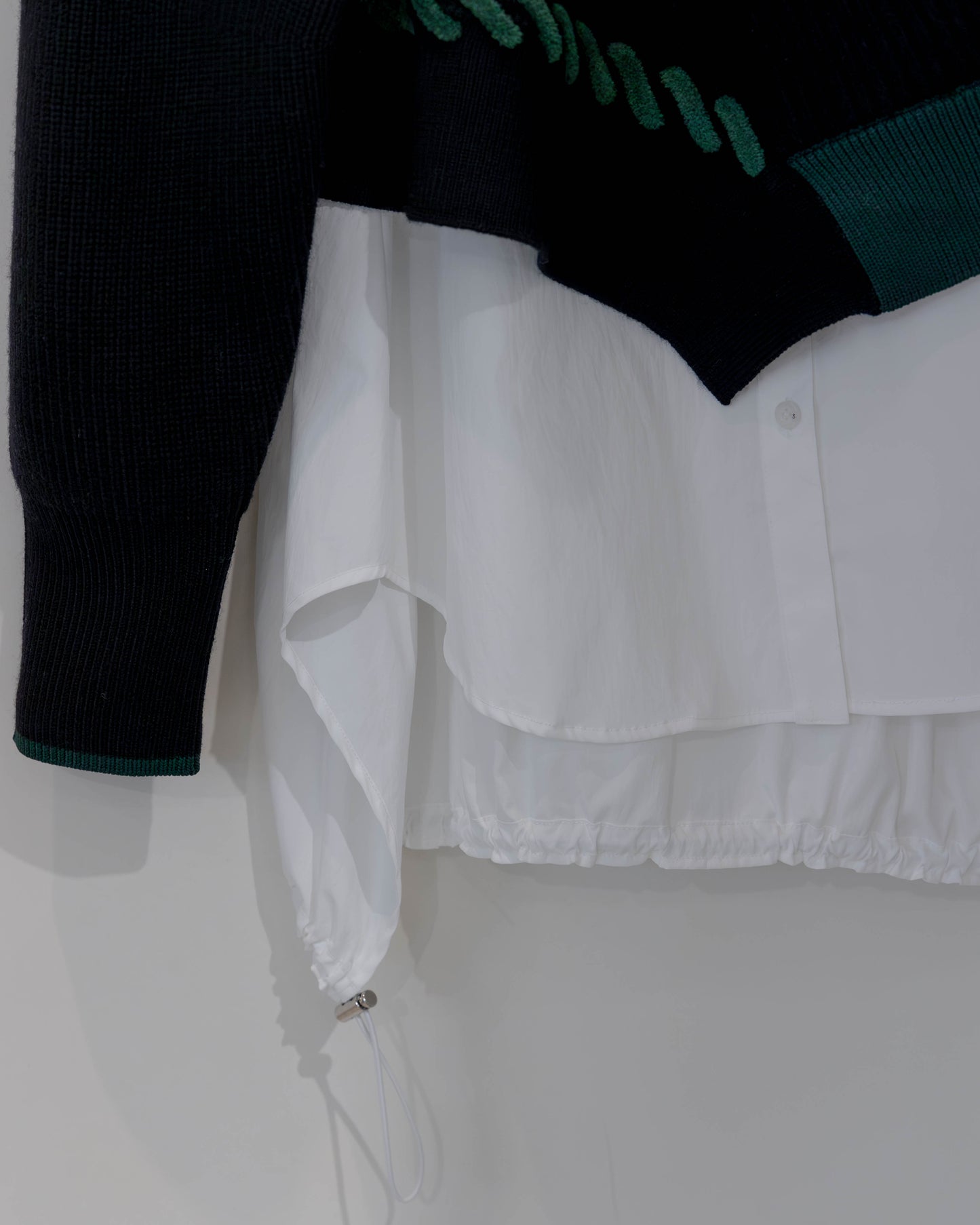 point stitch short knit top