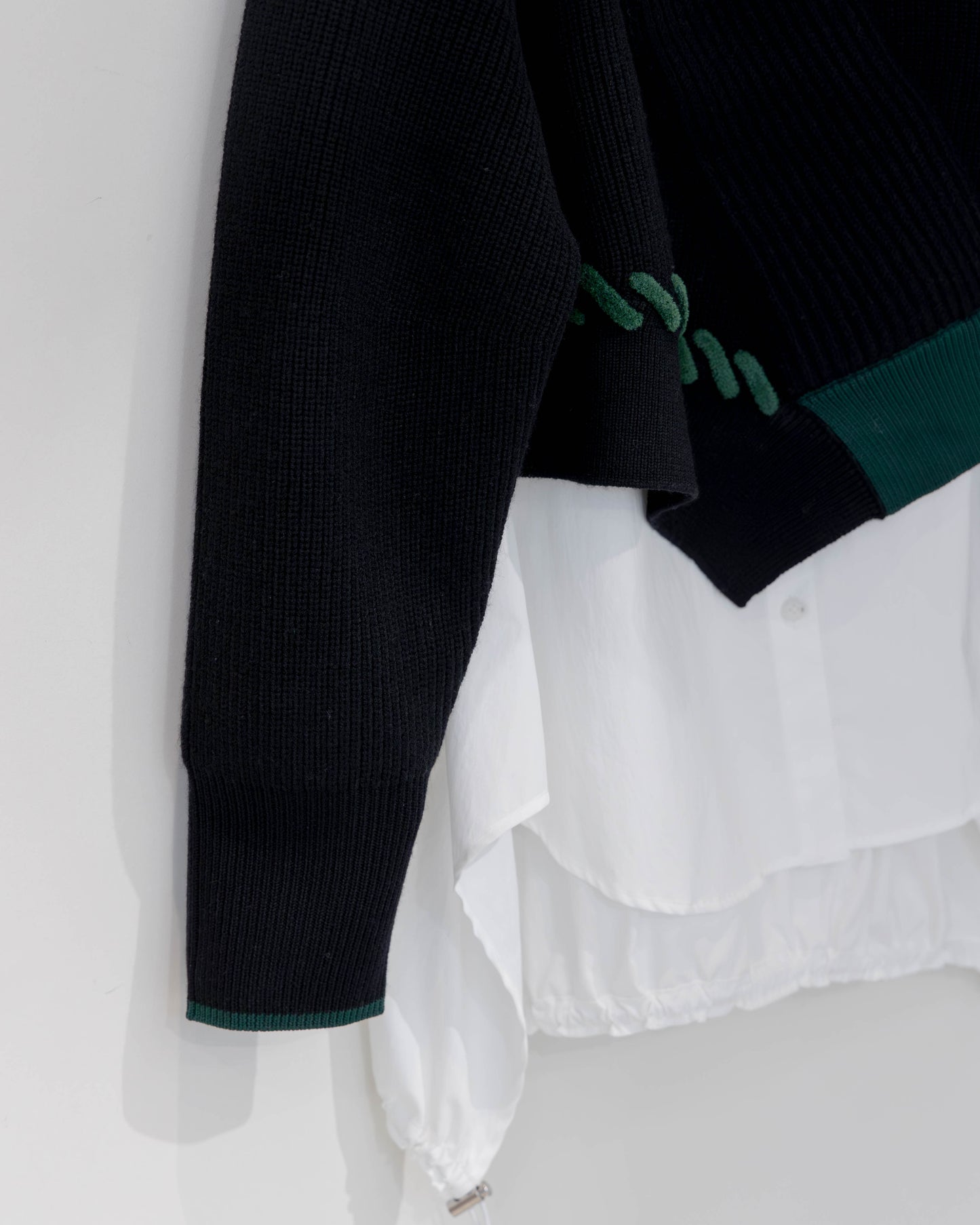 point stitch short knit top