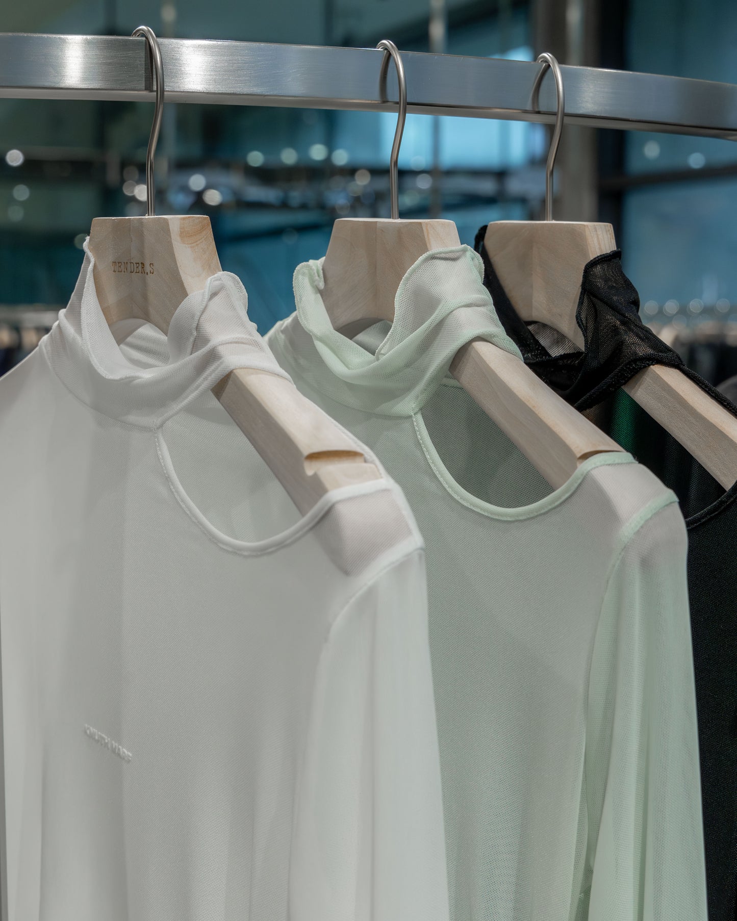 sheer logo tops