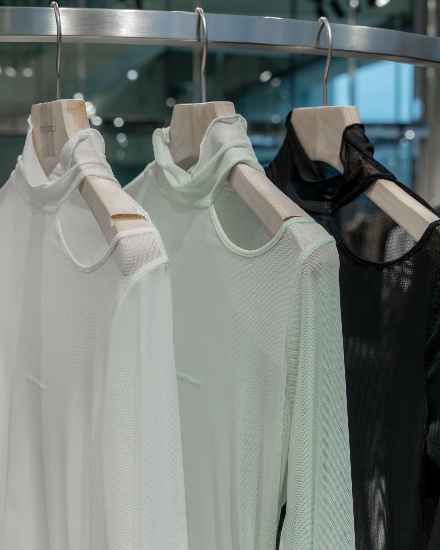 sheer logo tops