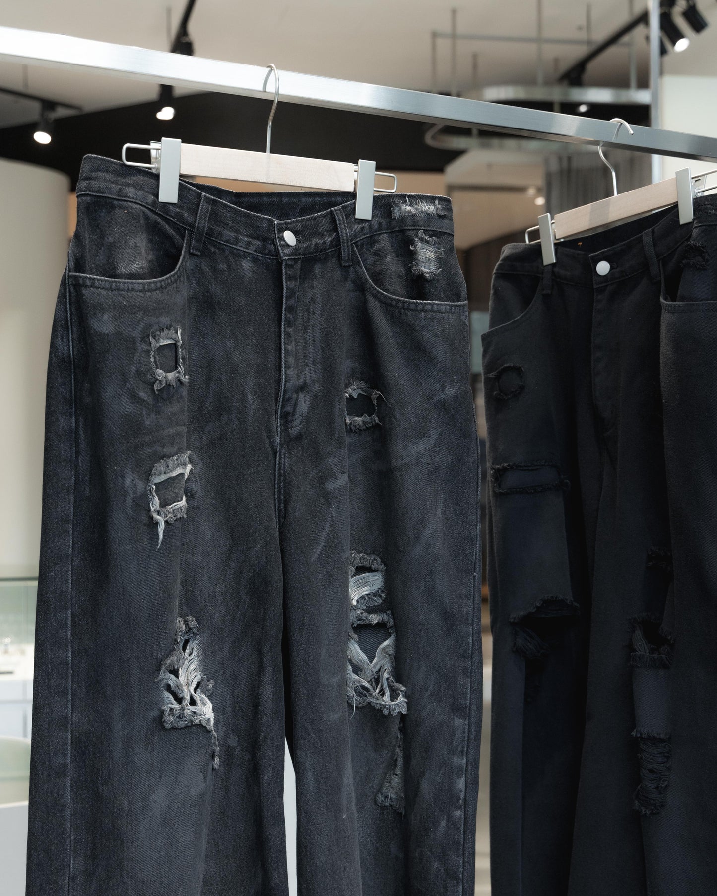 damage denim pants(unisex)