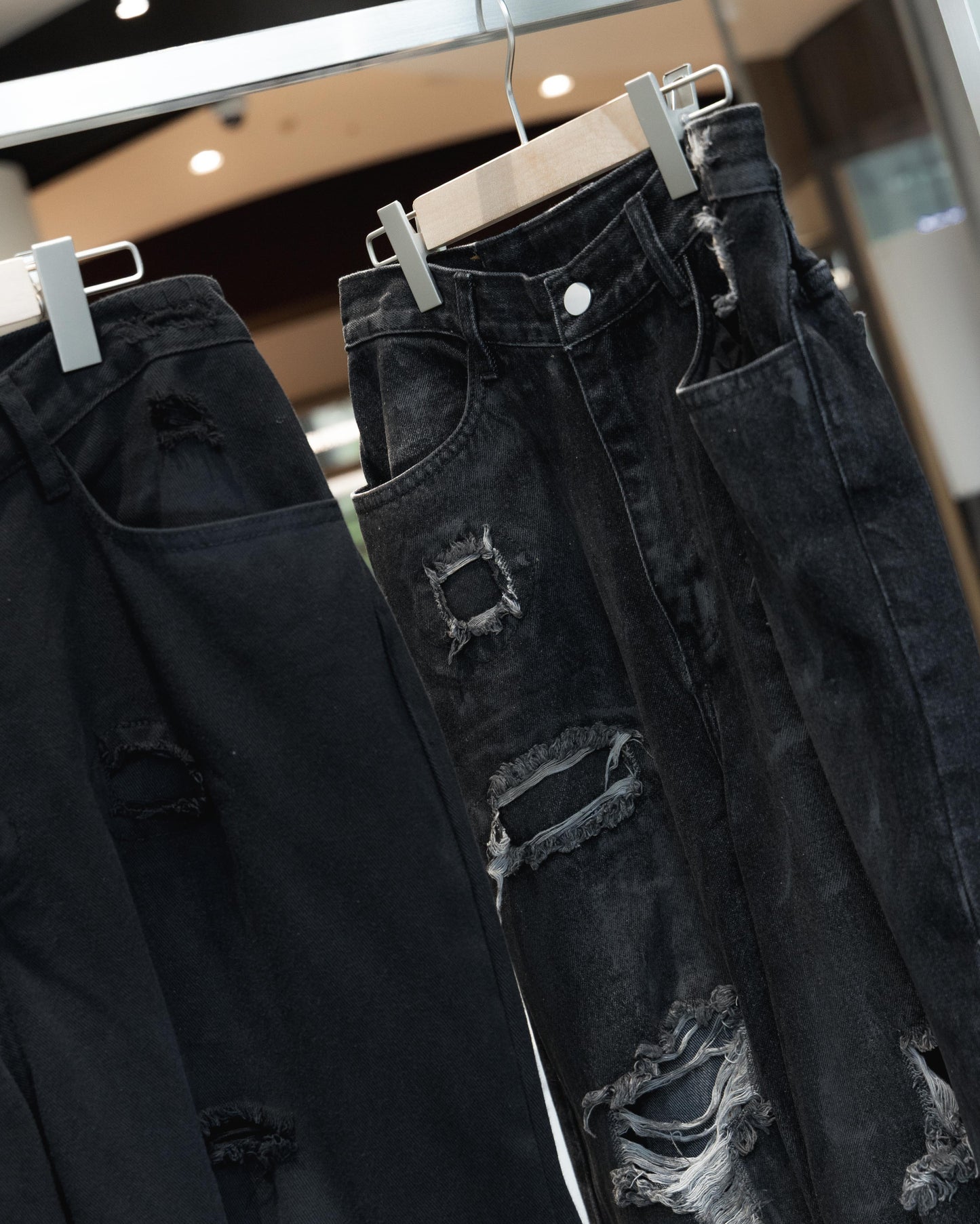damage denim pants(unisex)
