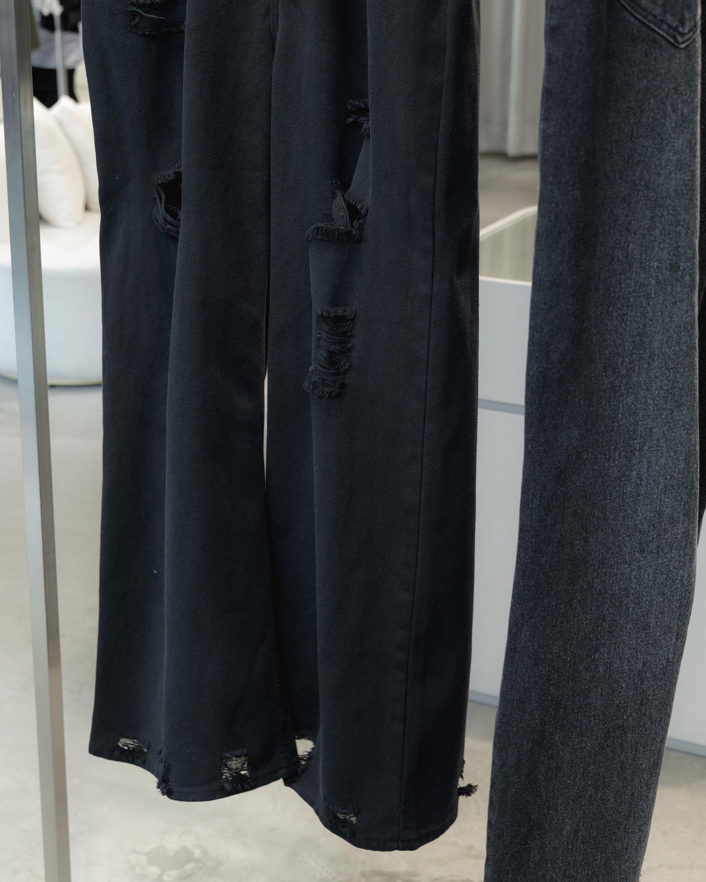 damage denim pants(unisex)