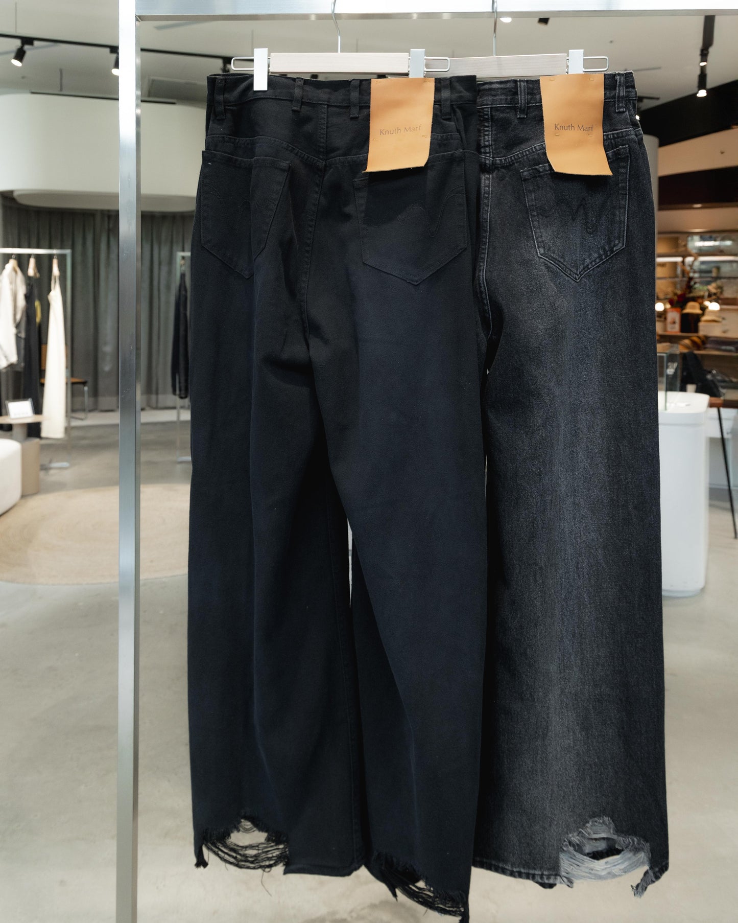 damage denim pants(unisex)