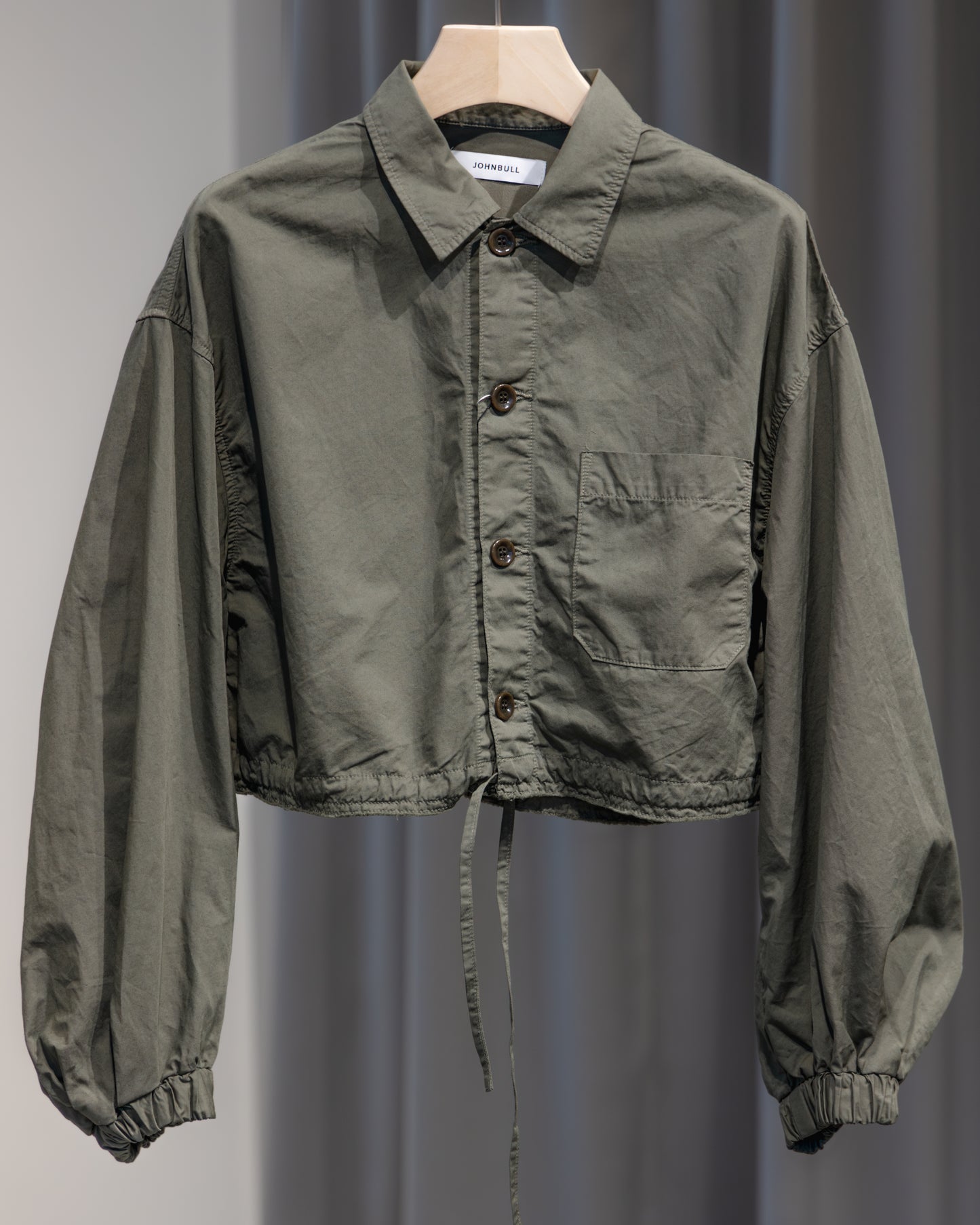 cotton linen cropped shirt
