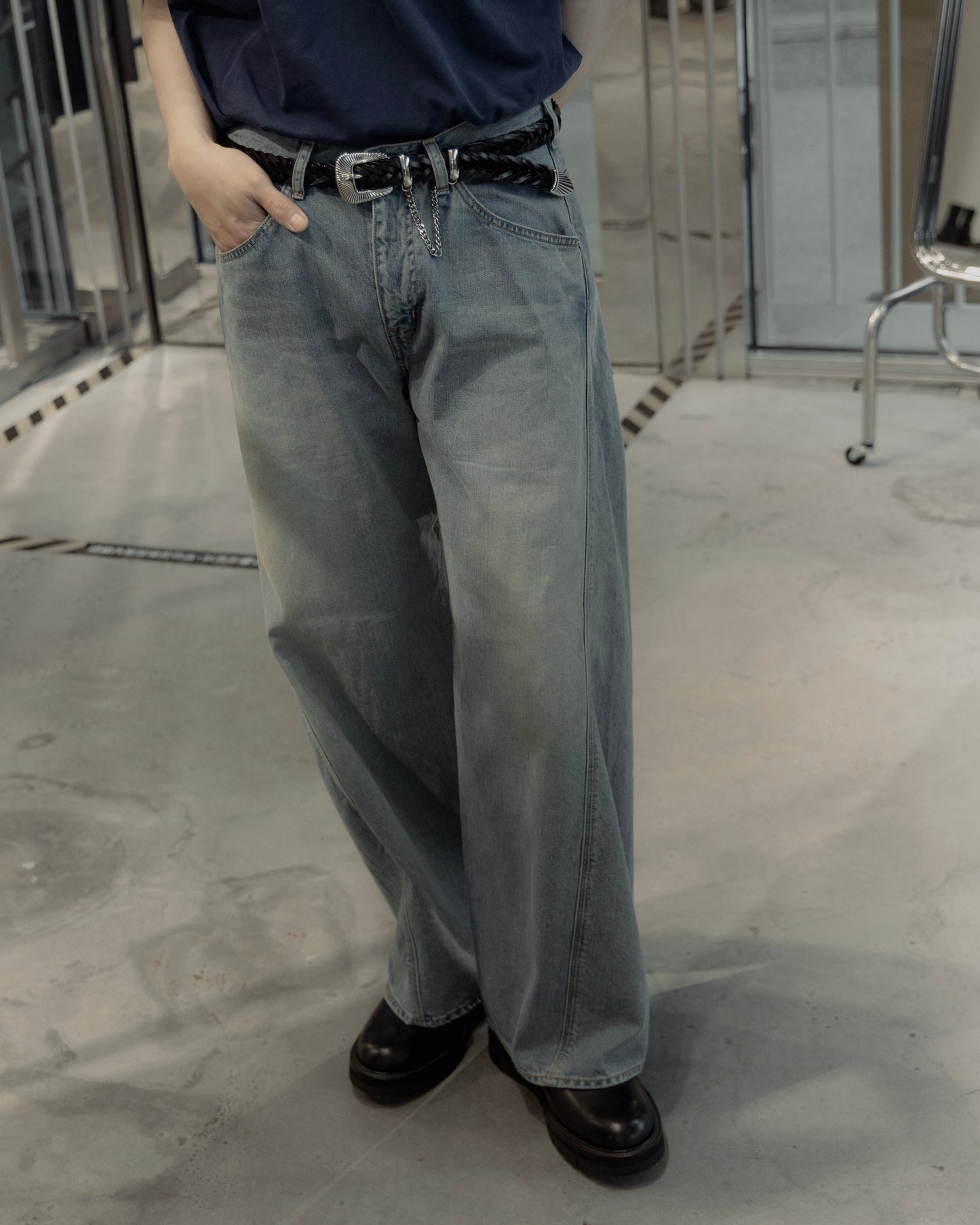 western leather braided belt