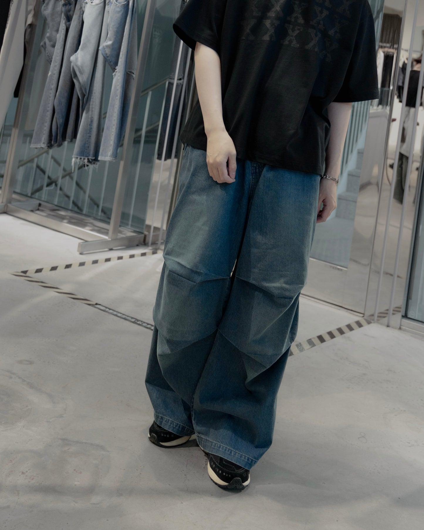 12oz parachute denim pants