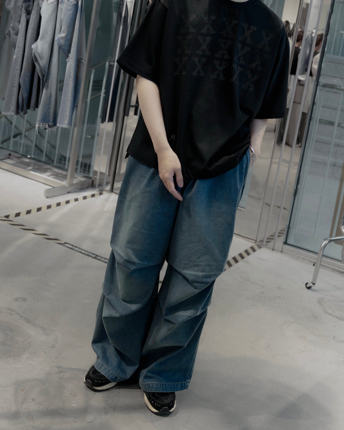 12oz parachute denim pants