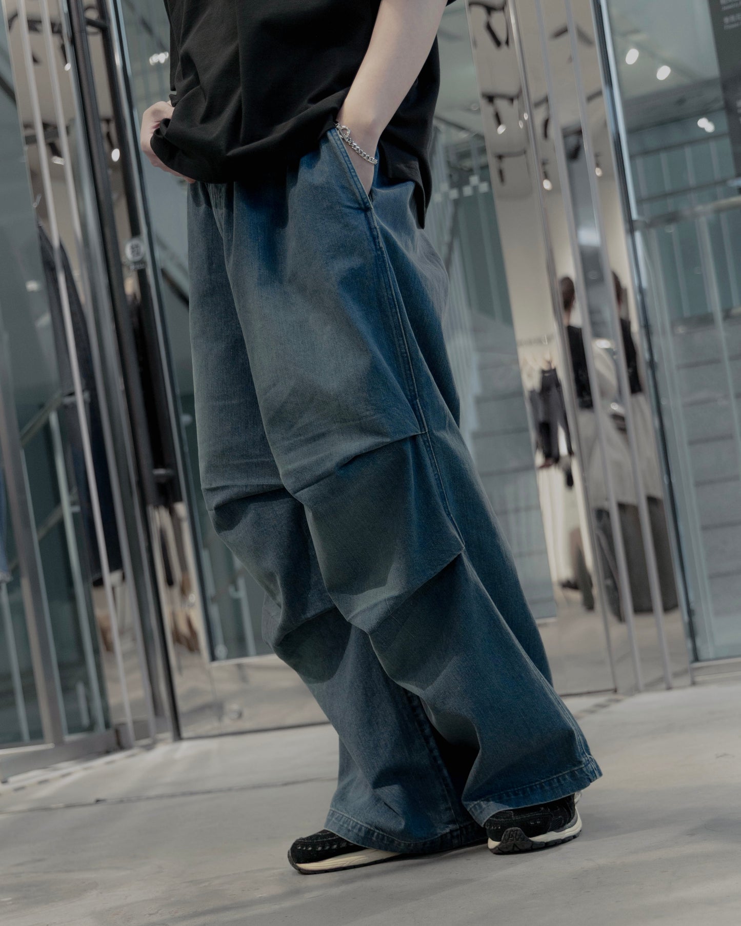 12oz parachute denim pants