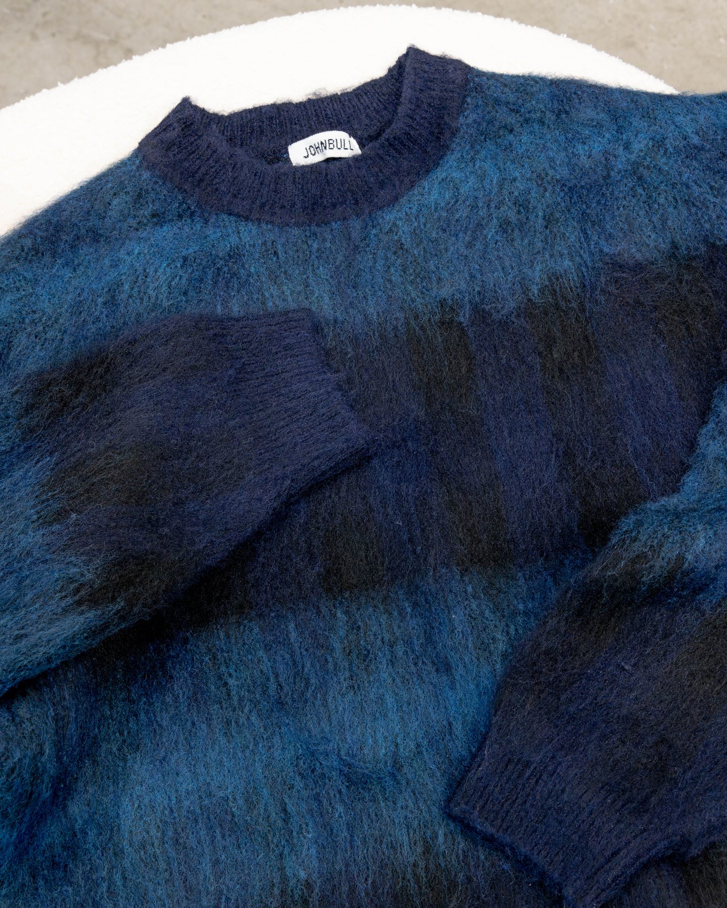 shaggy crew neck knit