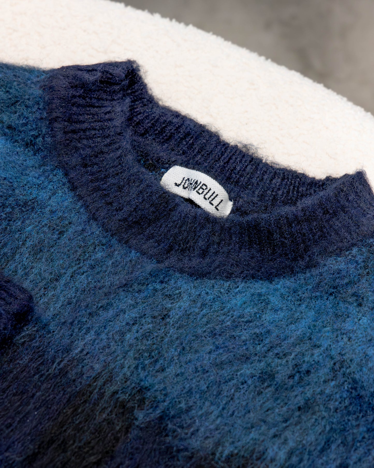 shaggy crew neck knit
