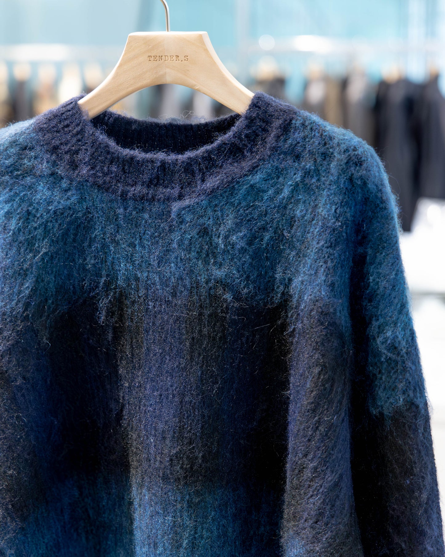 shaggy crew neck knit