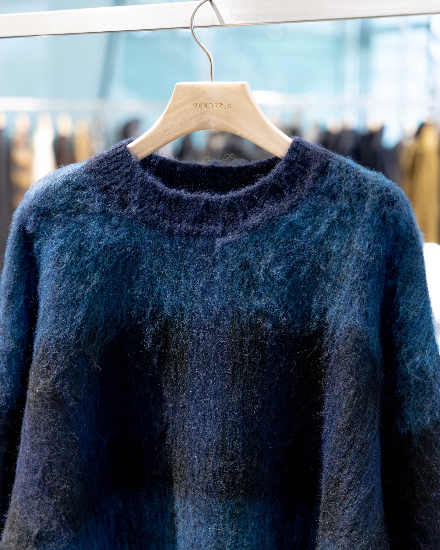 shaggy crew neck knit