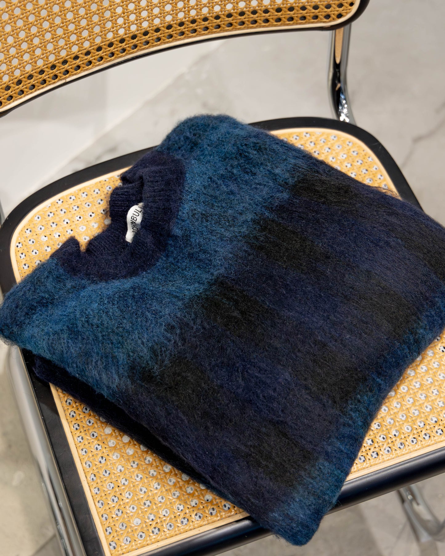 shaggy crew neck knit