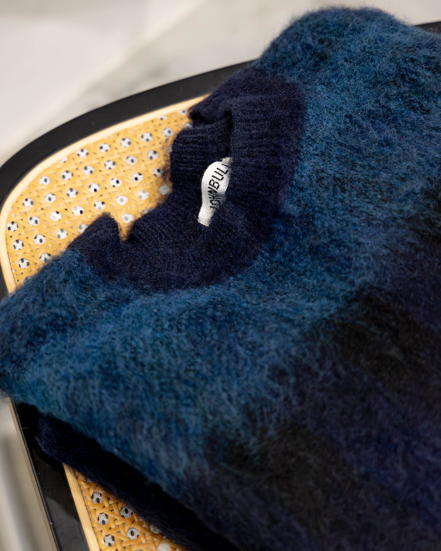 shaggy crew neck knit