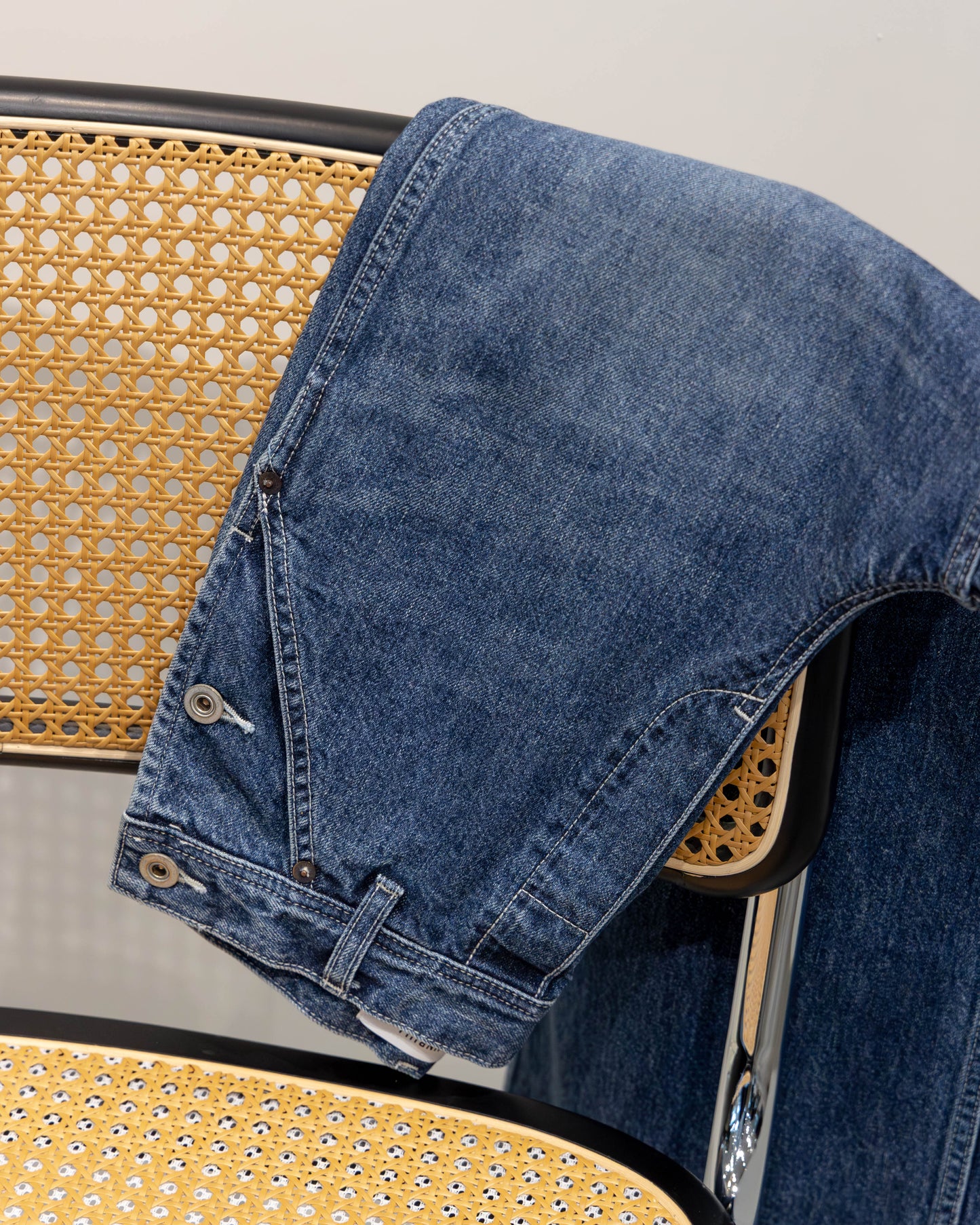 denim wide stem pants