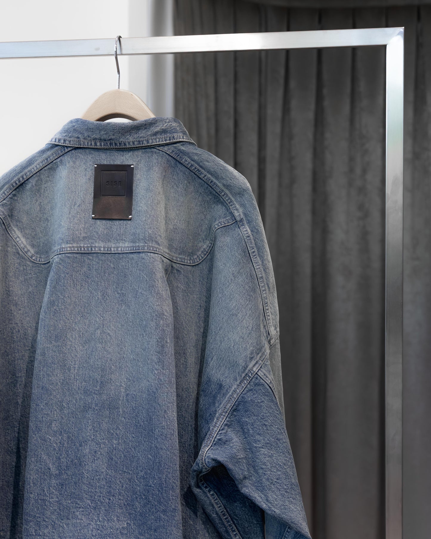 sise denim blouson