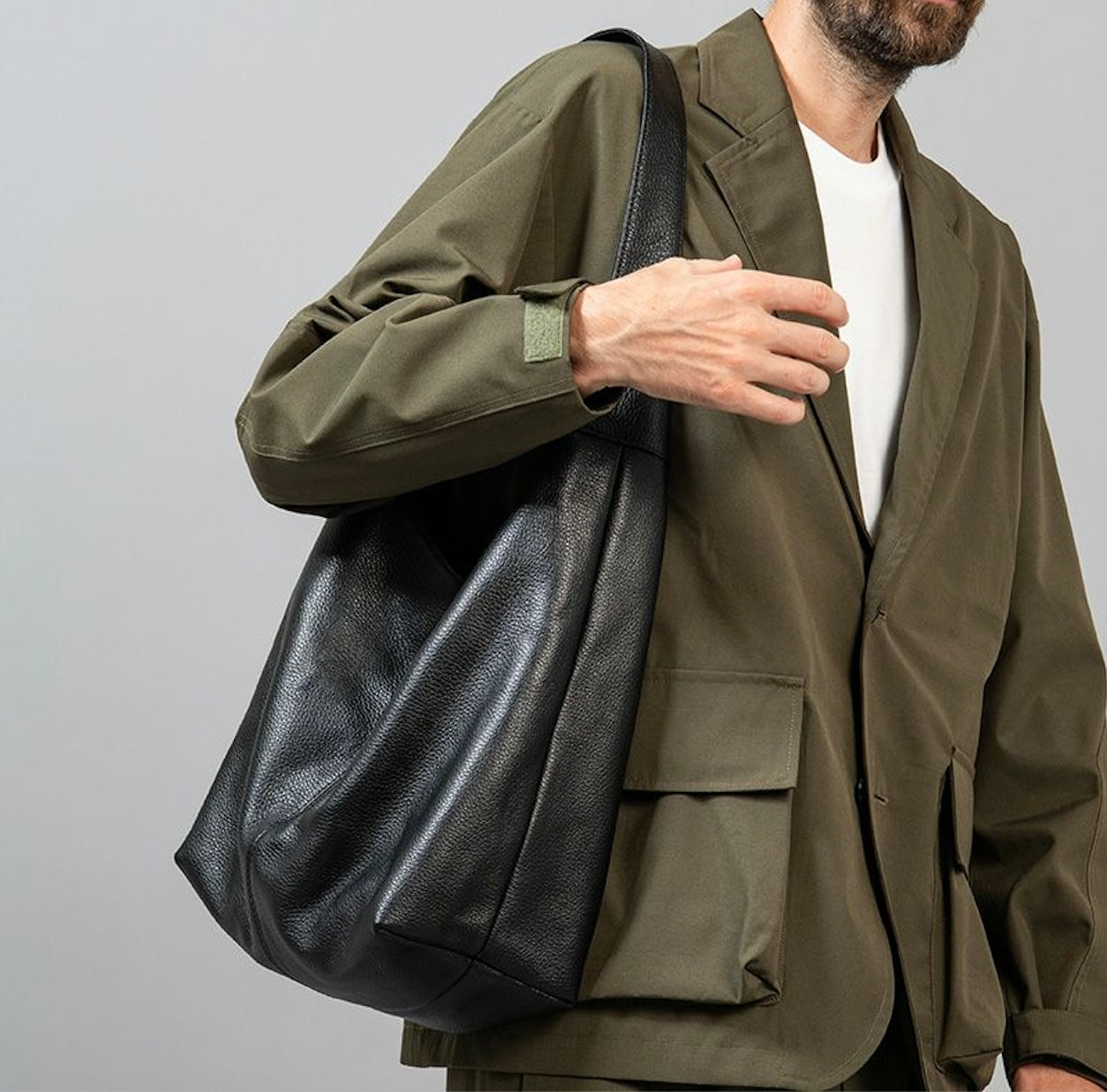 milano grain leather eco tote