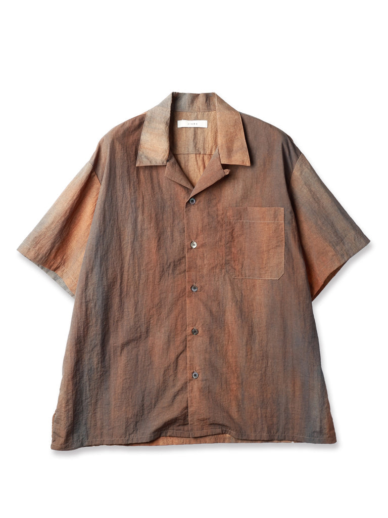 dyed nylon open collar summer shirt s/s