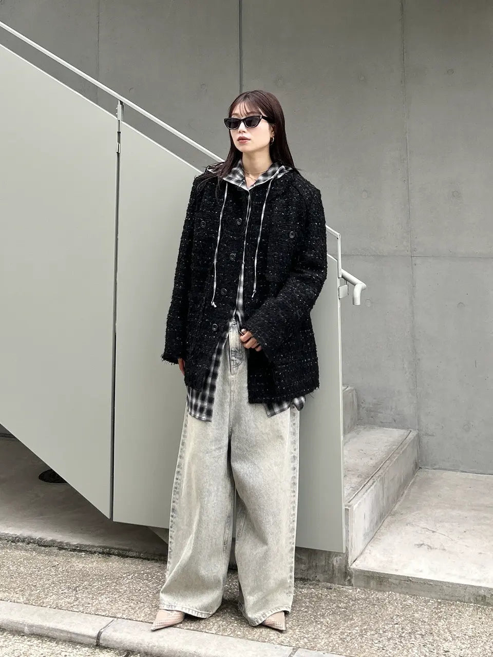 padded tweed jacket