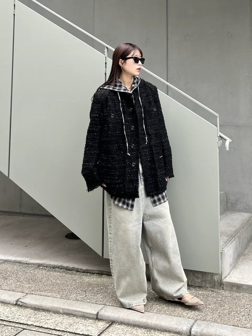 padded tweed jacket