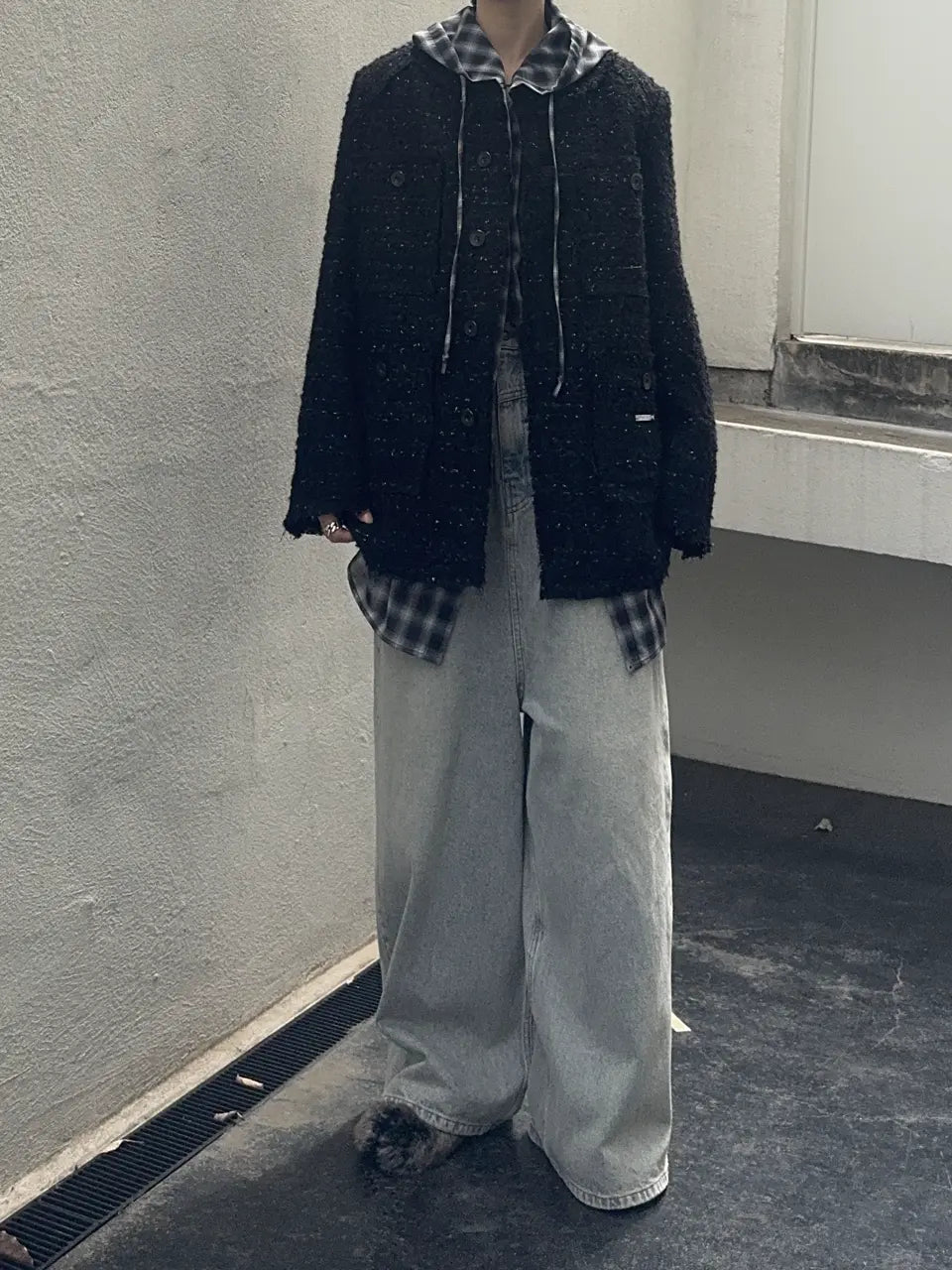 padded tweed jacket