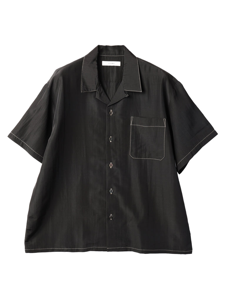 rayon wool open collar summer shirt s/s