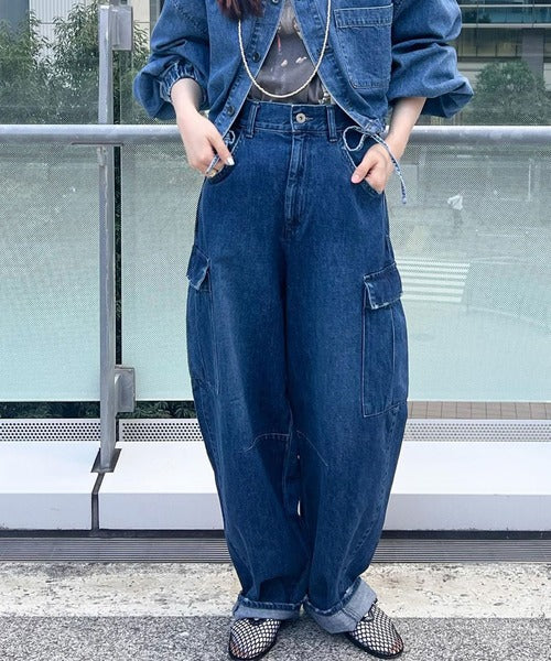 curvy cargo denim