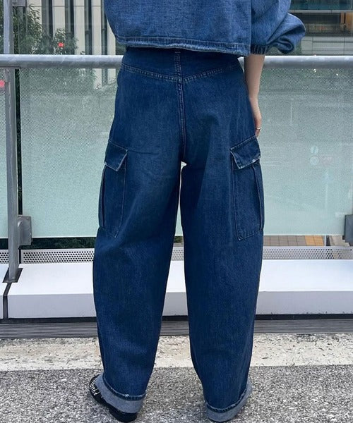 curvy cargo denim