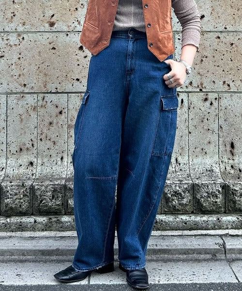 curvy cargo denim