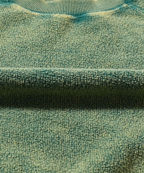 slub fleece crewneck sweater