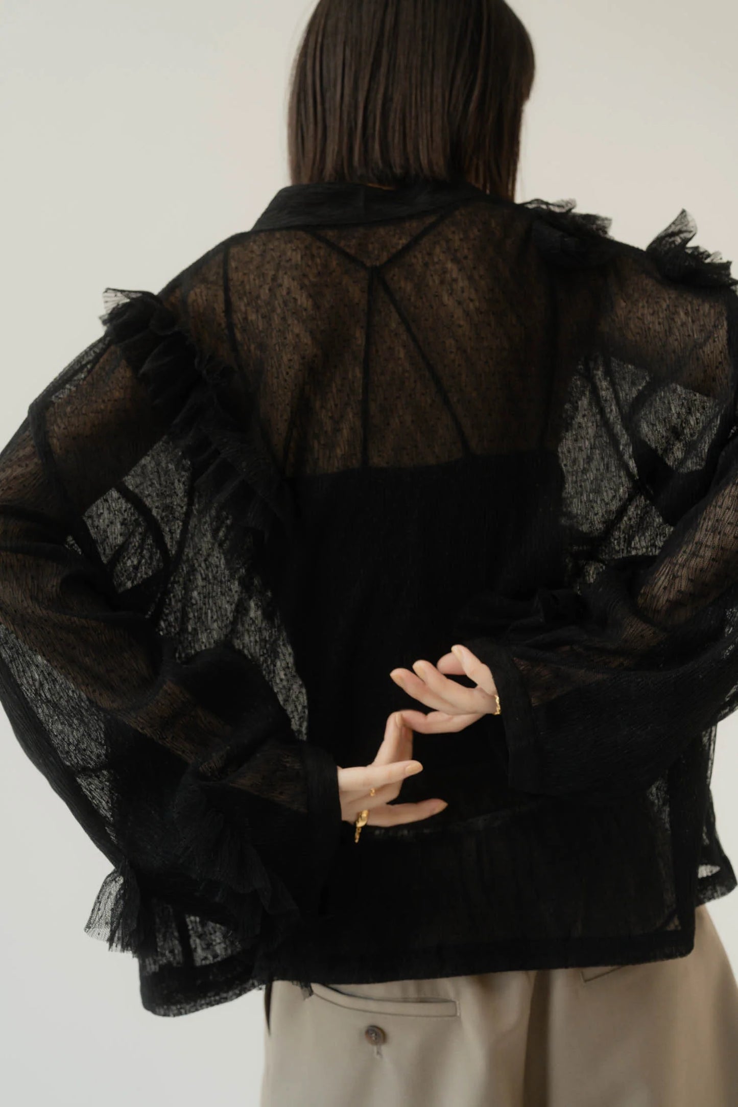 tulle design blouse