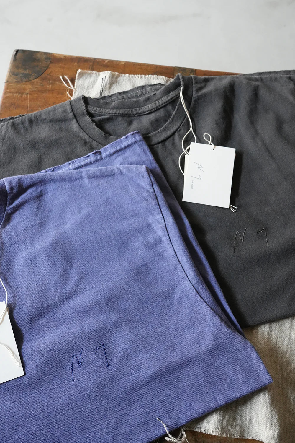 embroidery dyed t-shirt