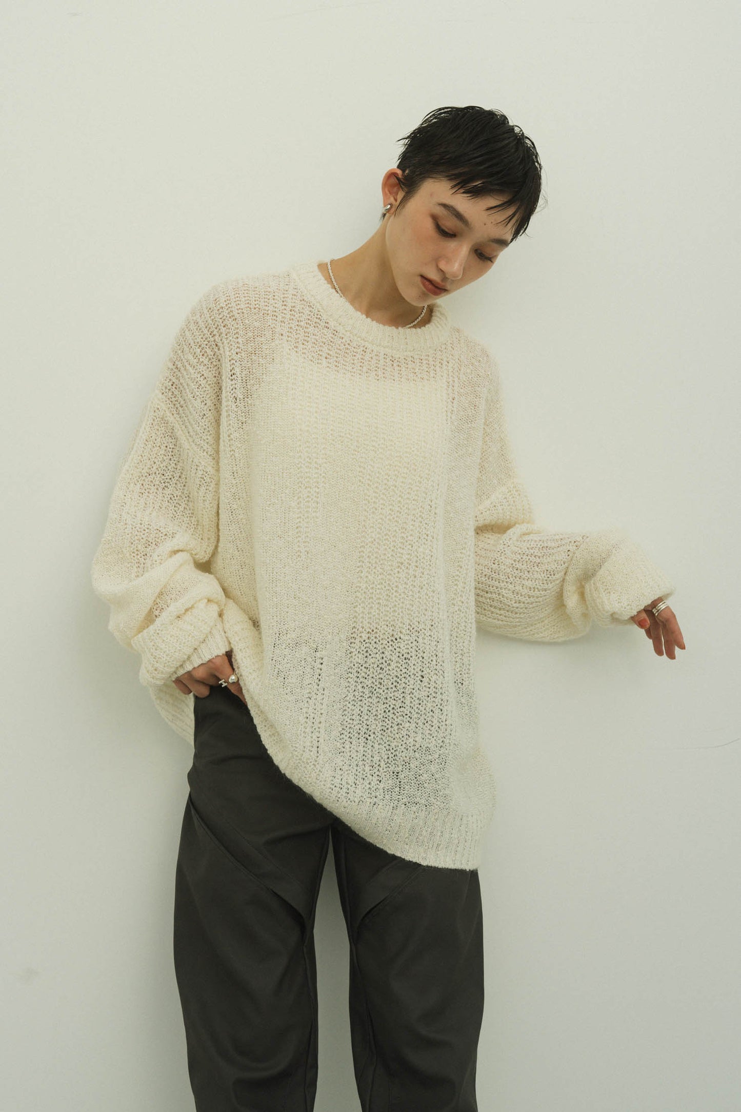 jaguard sheer knit