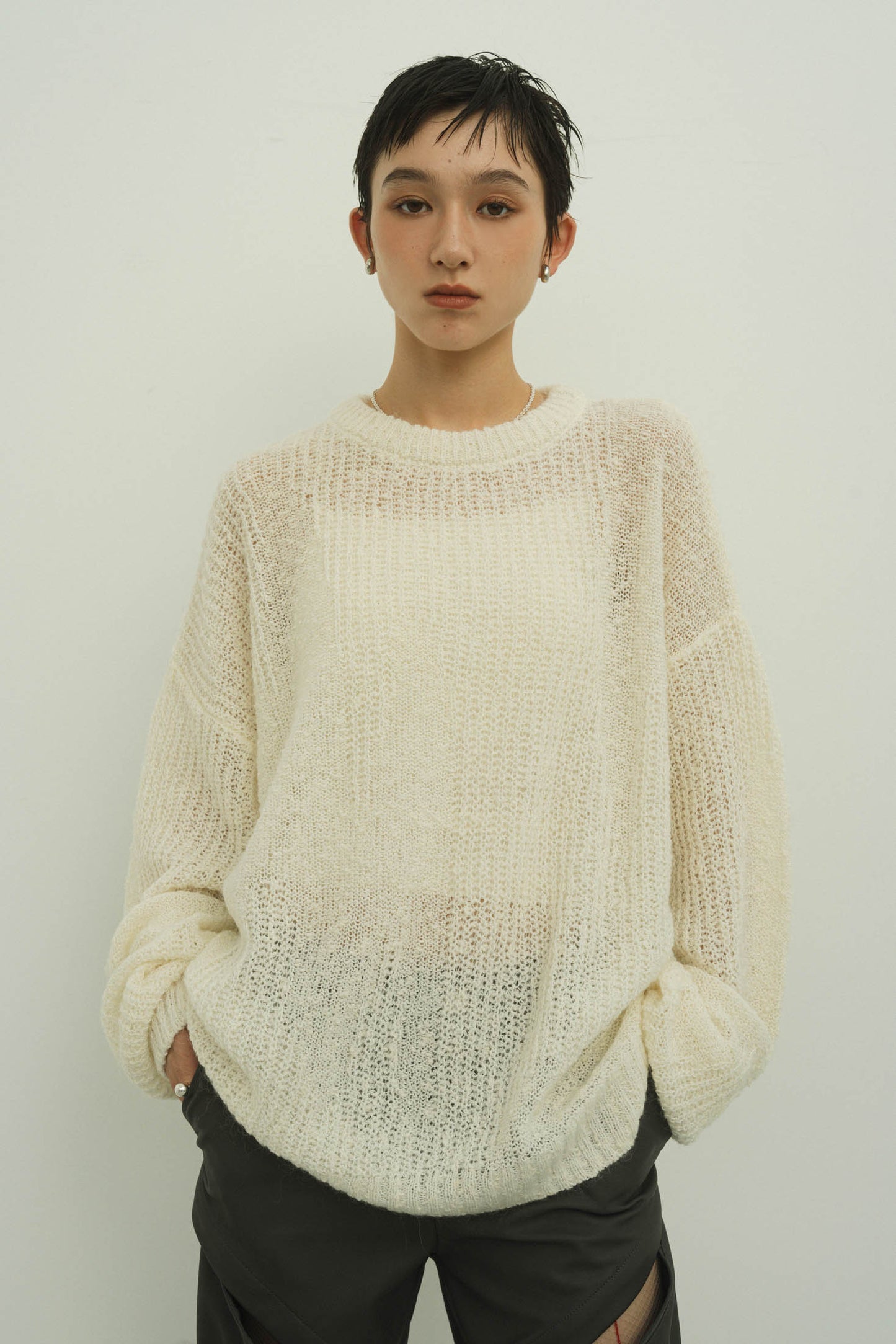 jaguard sheer knit
