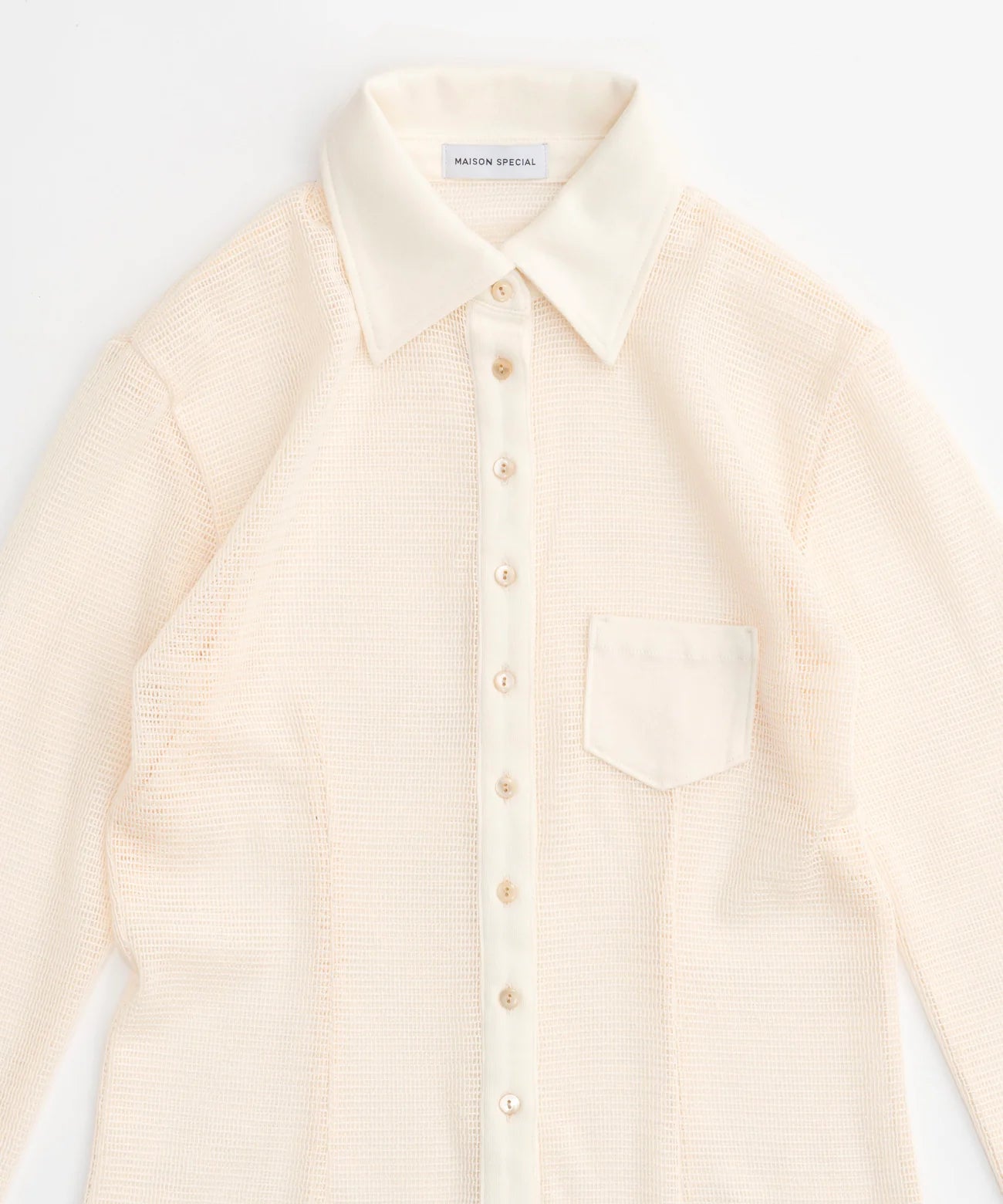 slub mesh shirt
