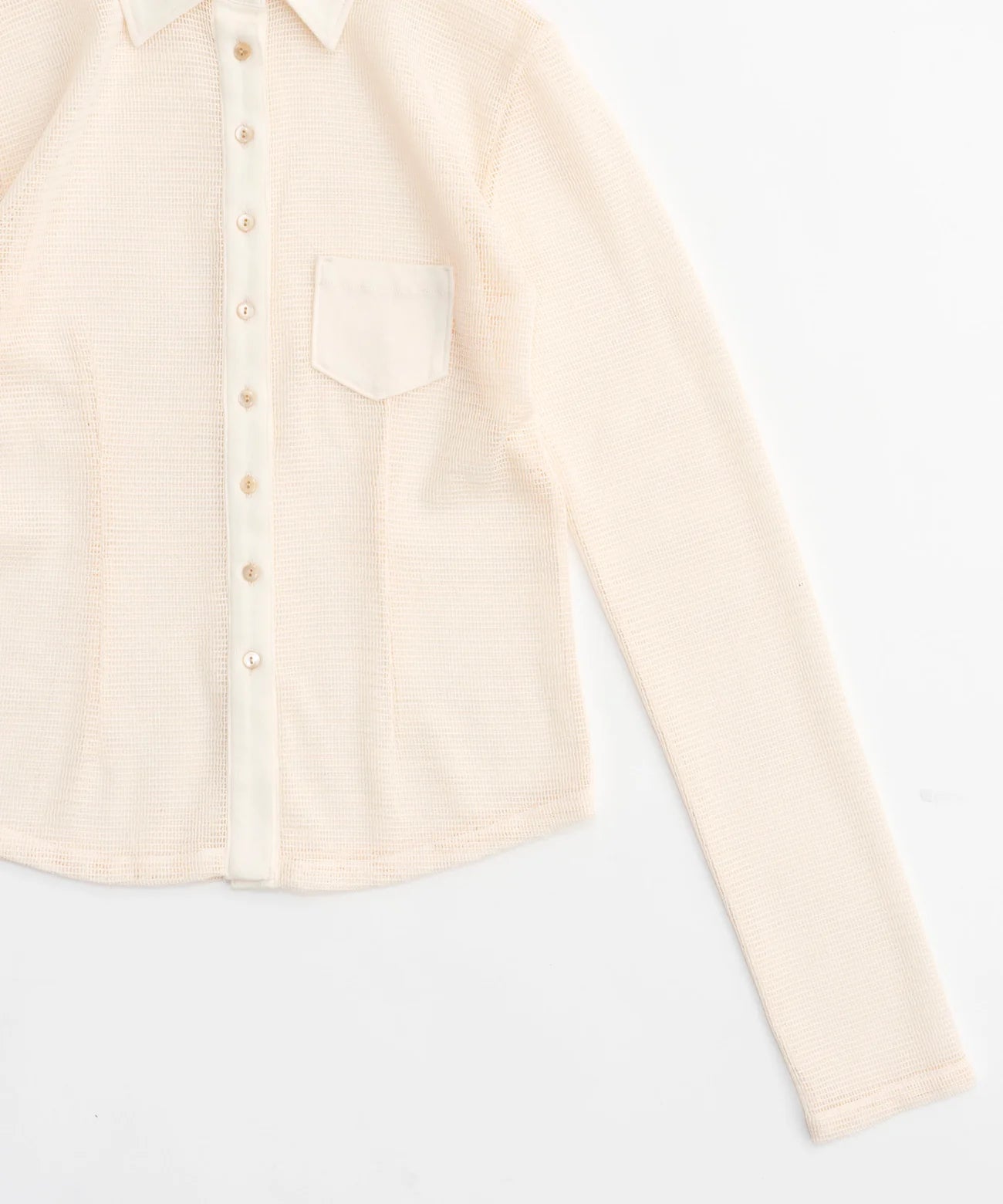 slub mesh shirt