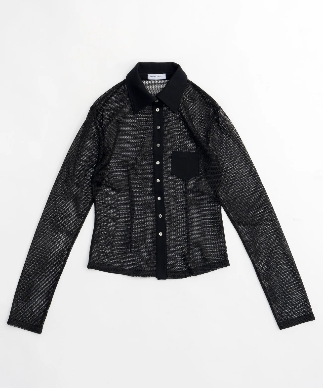 slub mesh shirt