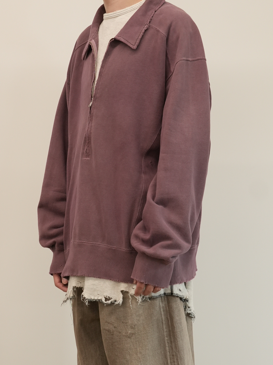 half zip sweat shirt